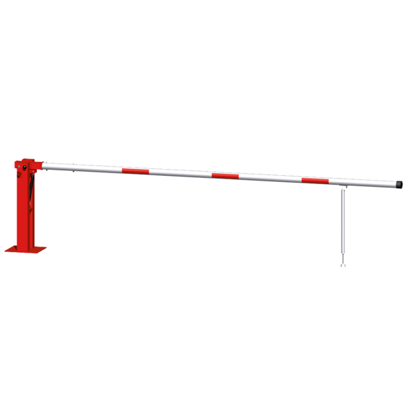 Manual barrier | with pneumatic spring | and hinged pole support | clear width: 7000 mm | for padlock